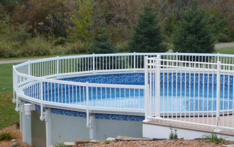 Above Ground Pool Fence Privacy and Safety Outdoor PVC Fence Kit